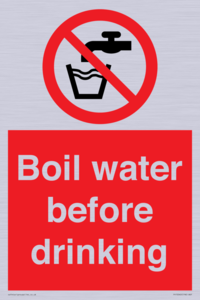 Boil water before drinking